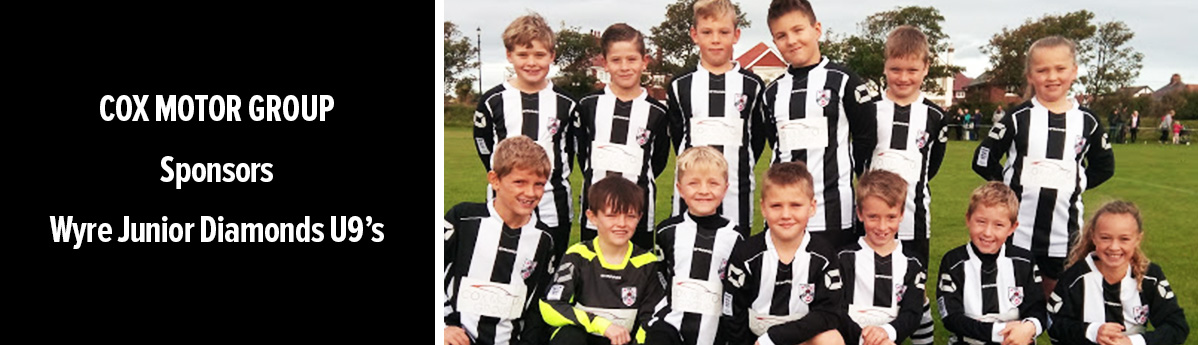 We are proud to sponsor the Wyre Junior Diamonds U9s